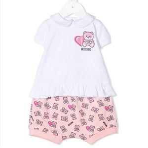 MOSCHINO BABY GIRL TEDDY-BEAR TWO PIECE SET
